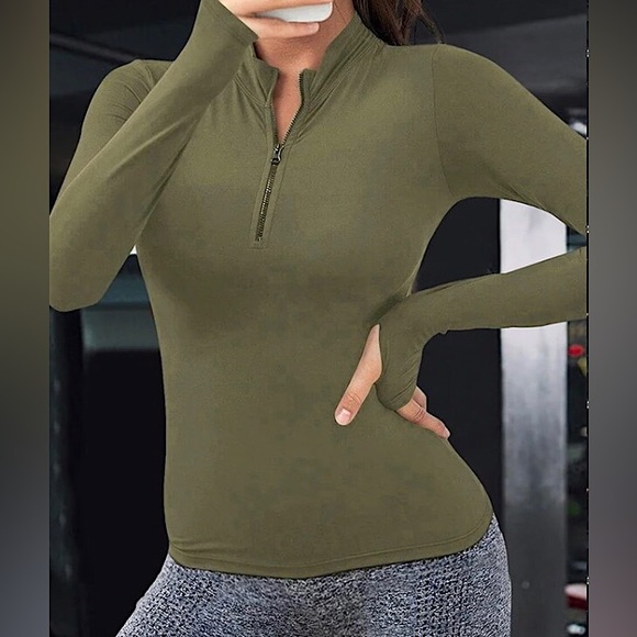 Green long sleeve zip up - Picture 7 of 10